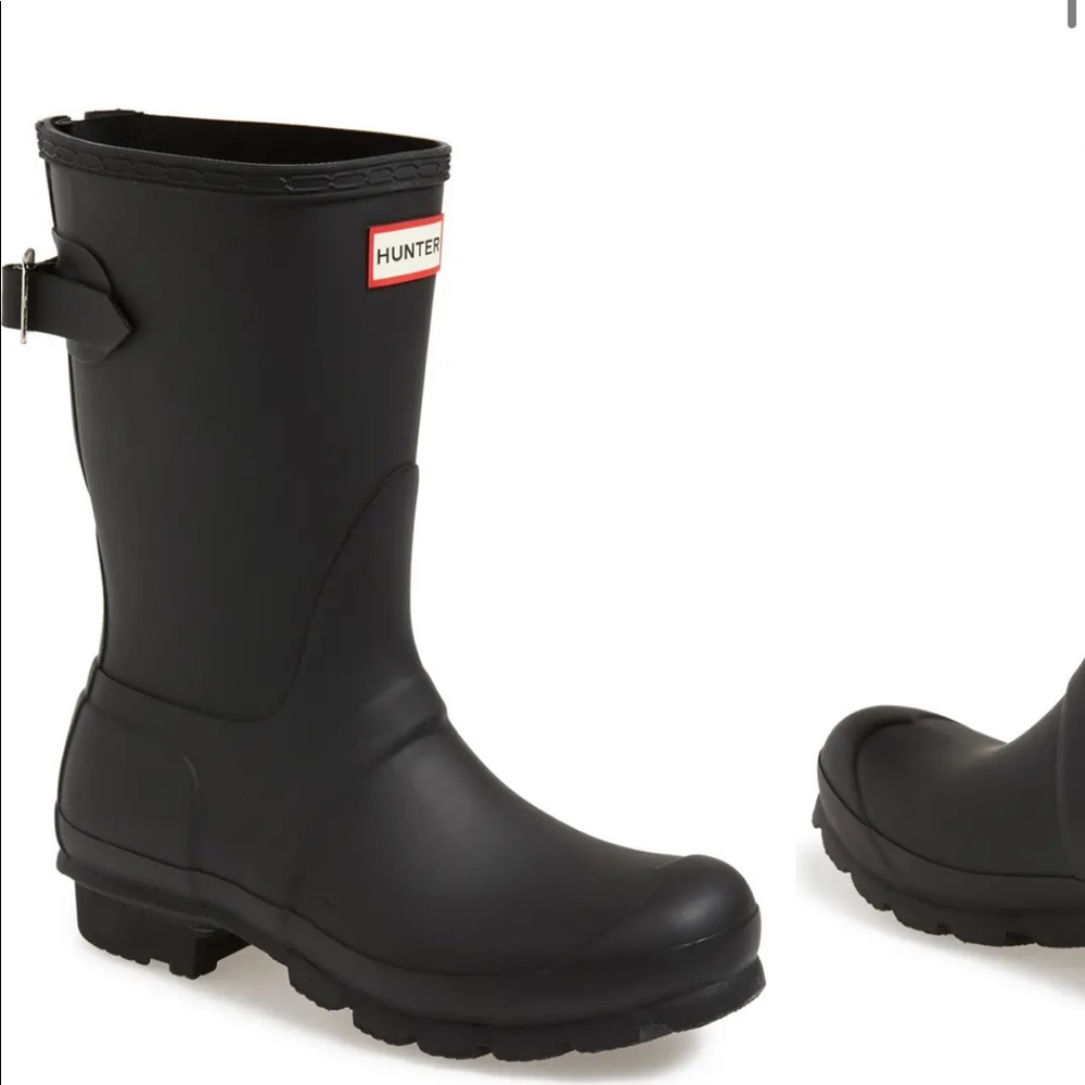 Hunter original Short Black Rain Boots size 6 and size 10